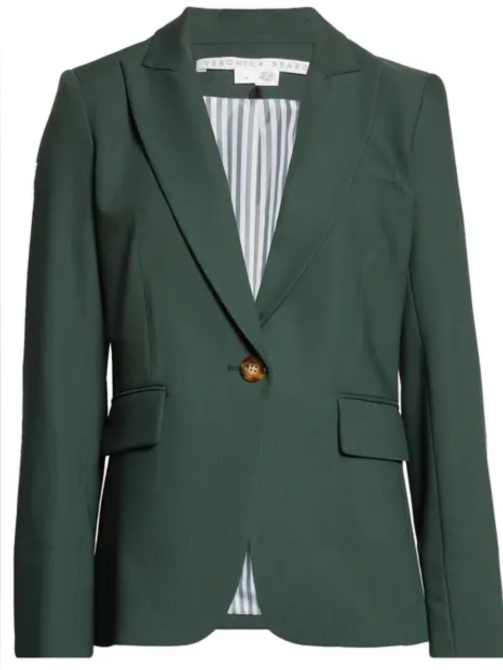 Veronica Beard Cutaway Dickey Jacket Blazer in Pinegrove